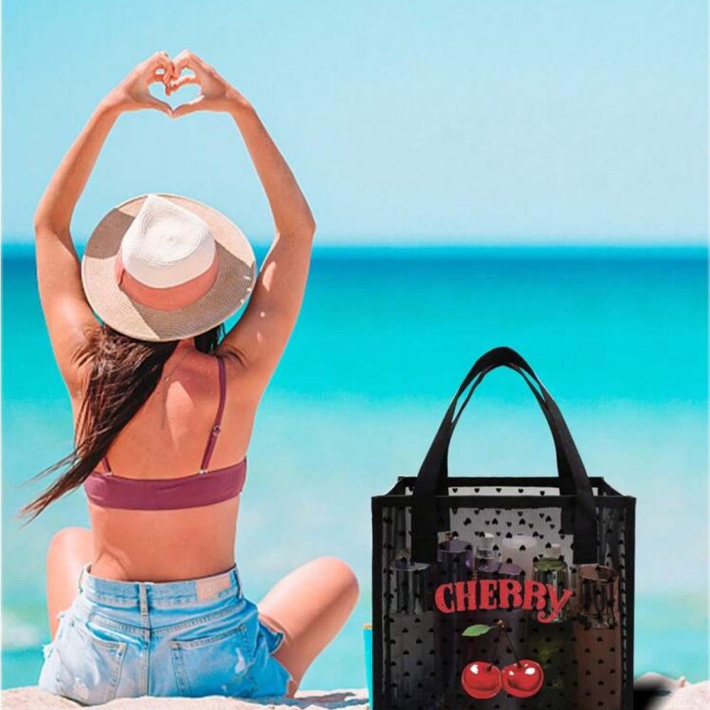 Cherry Black Tote Bag